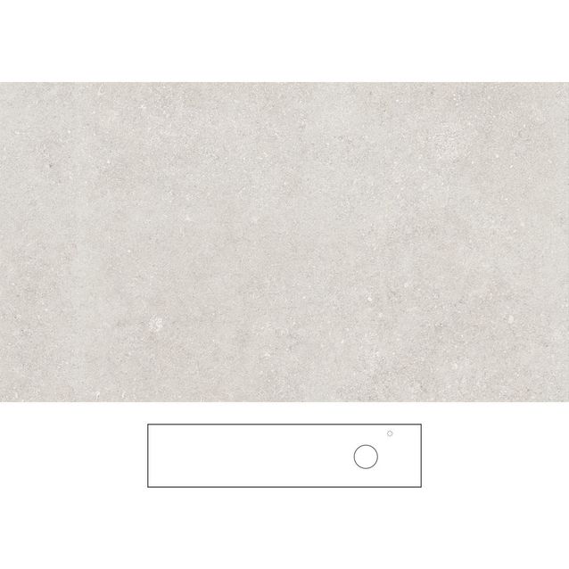 Kylpyhuoneen pöytätaso Svedbergs Epos Beric 200x45H, oikea, 2000mm, graniittikeramiikka, hanareikä oikealla
