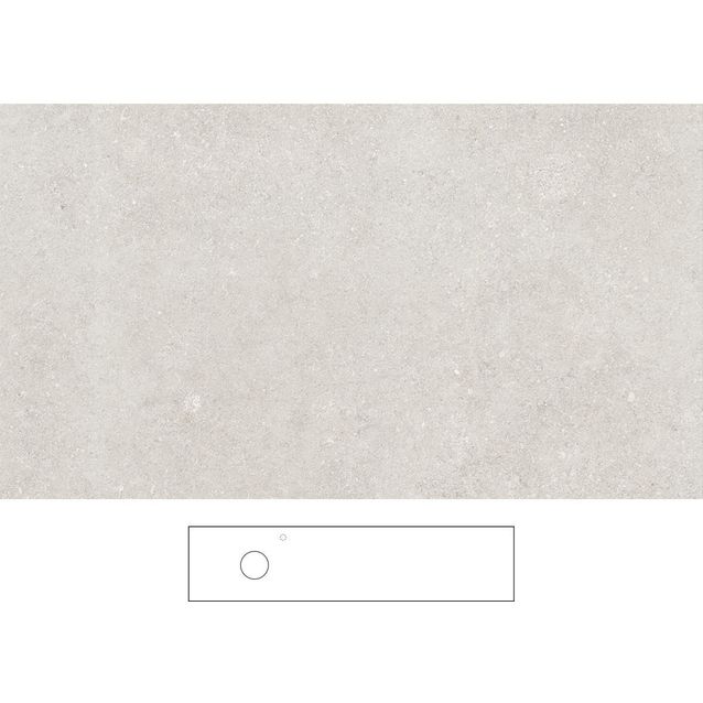 Kylpyhuoneen pöytätaso Svedbergs Epos Beric 200x45H, vasen, 2000mm, graniittikeramiikka, hanareikä oikealla