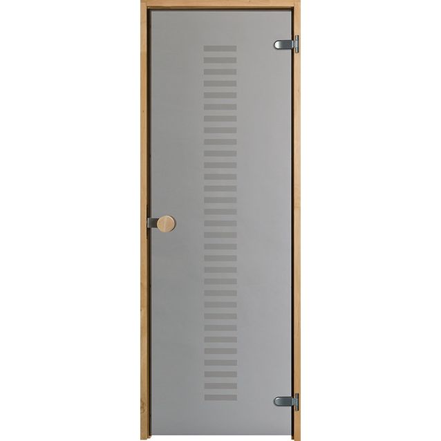 Saunan lasiovi Swedoor Serenity Vertico 8x19 symm lasi harmaa leppäkarmi