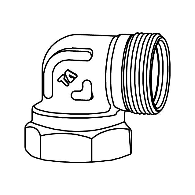 Kulmarunko 3/4xM28 sisä-/ulkokierre