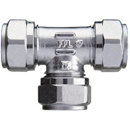 Puserrus T-liitin 15 mm kromattu