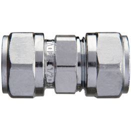 Puserrusliitin 10 mm suora kromattu