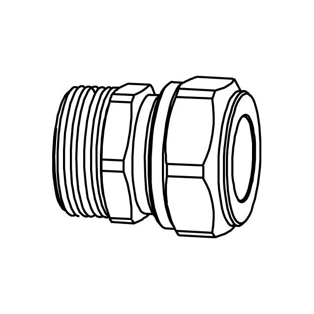 Puserrusliitin ulkokierre 3/8x10 suora