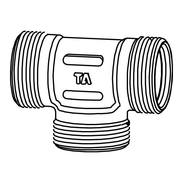 T-haara runko 1/2x3/8x3/8 ulkokierre