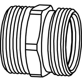 Suora runko 1/2xM28 ulkokierre messinki