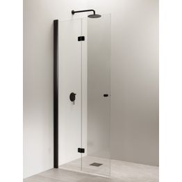 Taittuva suihkuseinä Vihtan Puro 5 kirkas lasi alumiini/musta eri vaihtoehtoja