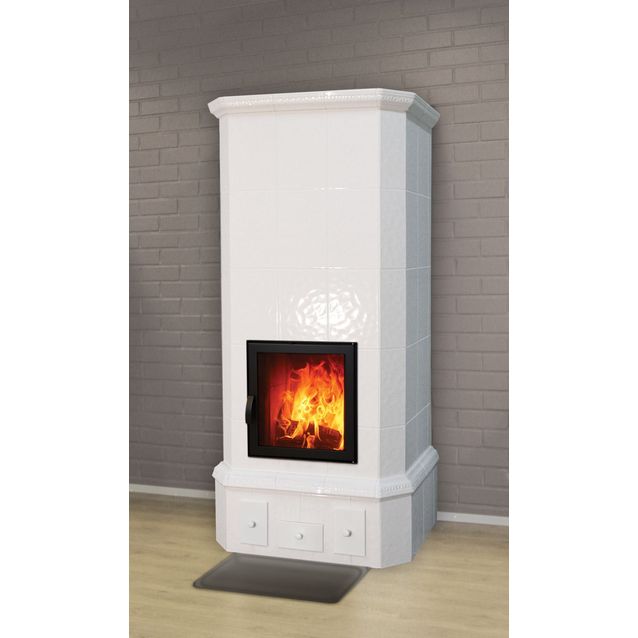 Takka Warma-Uunit Valkea Kakluuni Basic teräsluukulla varaava