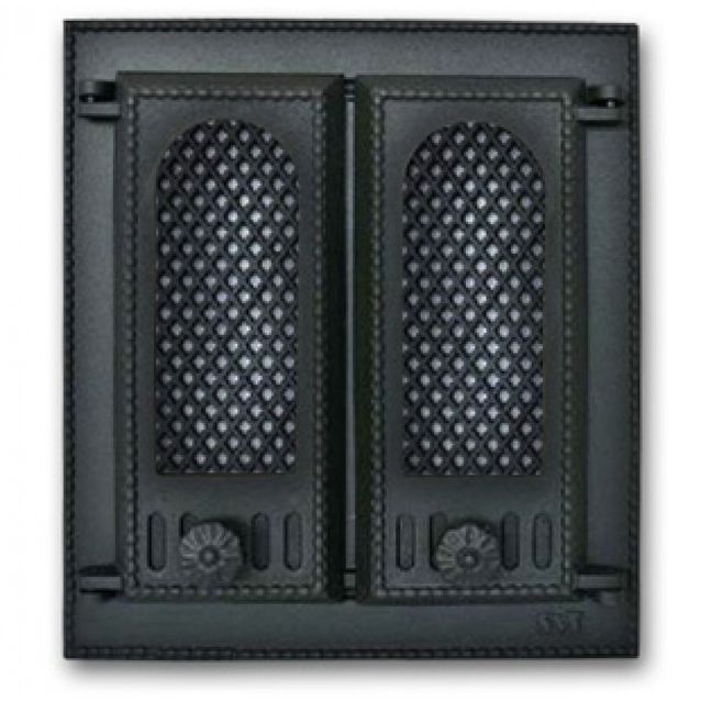 Takkaluukku 409, 2-ovinen holvikaari, 310x275mm, kipinäverkoilla, 