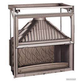 Takkasydän 1100 Grande Vision, ylös avautuva luukku, 18 kW, harmaa/malmi, 265 kg