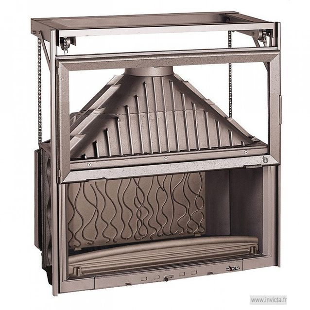 Takkasydän 1100 Grande Vision, ylös avautuva luukku, 18 kW, harmaa/malmi, 265 kg