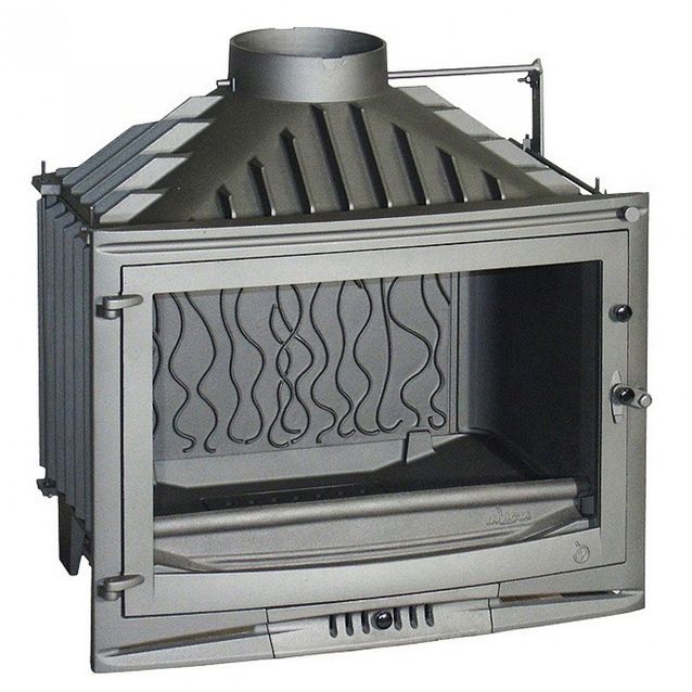 Takkasydän Selenic 700 hormiventtiilillä, 14 kW, harmaa/malmi, 139 kg