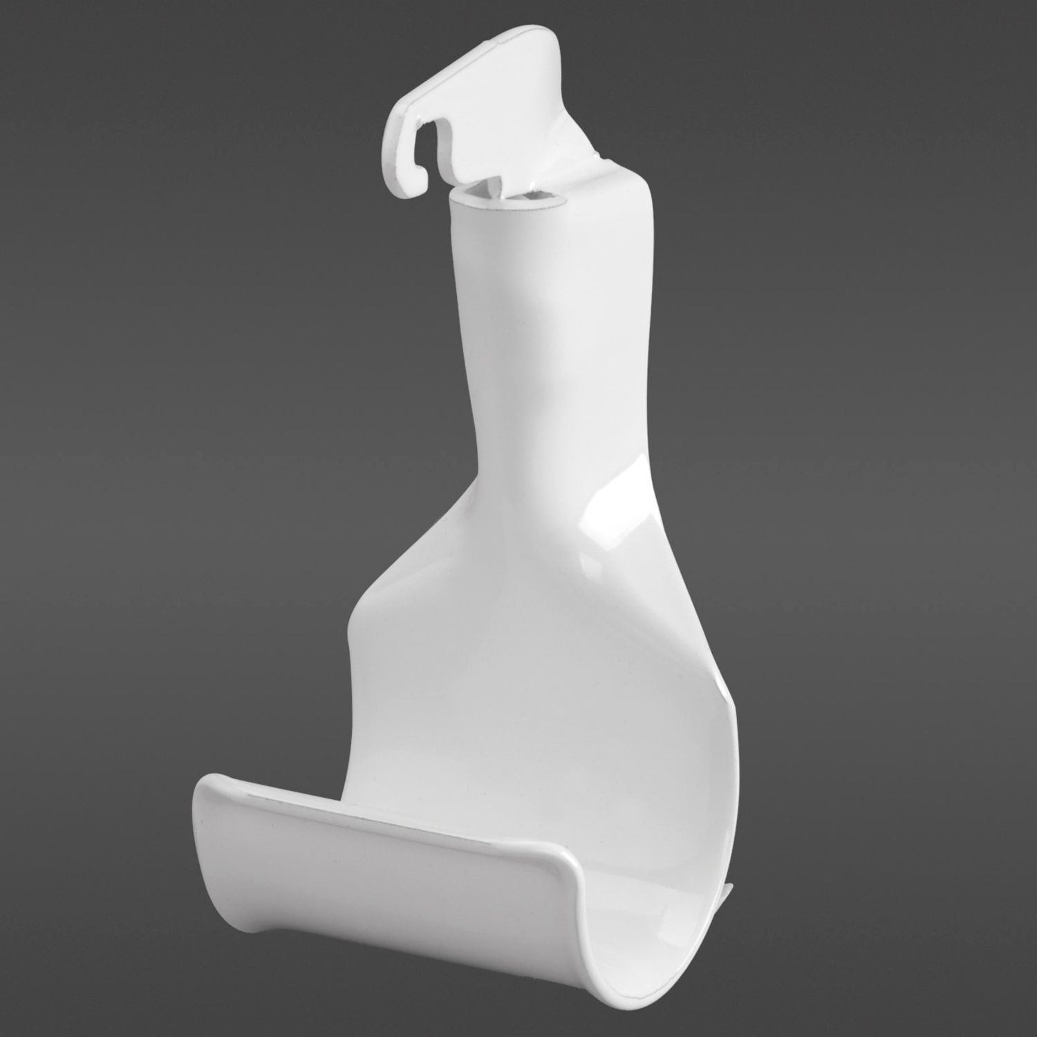 Valkoinen tankopidin kiinnitetään lankahyllyn kannattimeen ja vaatetanko asennetaan sen varaan