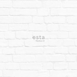 Tiilitapetti Esta Brooklyn Bridge 138533, 0,53x10,05m, valkoinen