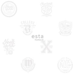 Tapetti Esta College 128805, graafinen/geometrinen, teksti, valkoinen/harmaa