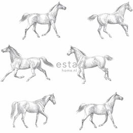 Tapetti Esta College 128807, valkoinen/musta