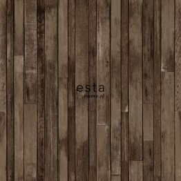 Tapetti Esta College 138813, puujäljitelmä, ruskea