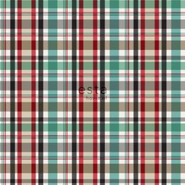 Tapetti Esta College 138817, ruutu, monivärinen