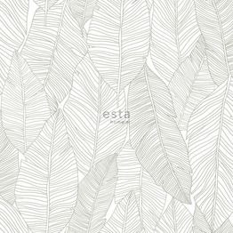 Tapetti ESTA Jungle Fever 139009, non-woven, luonto, vihreä/valkoinen