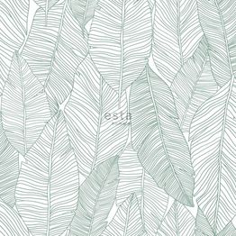 Tapetti ESTA Jungle Fever 139010, non-woven, kasvi, vihreä/valkoinen