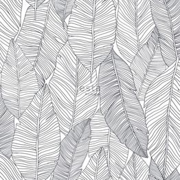 Tapetti ESTA Jungle Fever 139011, non-woven, luonto, musta/valkoinen