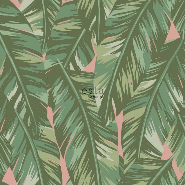 Tapetti ESTA Jungle Fever 139015 0.53x10.05m non-woven vihreä/vaaleanpunainen