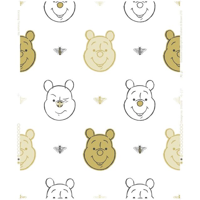 Lastenhuoneen tapetti Sandudd Bee Winnie the Pooh 106604, 0.53x10.5m
