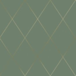 Tapetti Decor Maison Belle 5343-4, non-woven, graafinen/geometrinen, moderni, vihreä/kulta