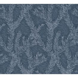 Tapetti Sandudd Four Seasons 358985, non-woven, kasvi, havupuu, sininen/helmiäinen