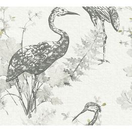 Tapetti Sandudd Four Seasons 360923, non-woven, luonto, harmaa/valkoinen