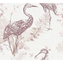 Tapetti Sandudd Four Seasons 360924, joutsen, punainen/beige, non-woven