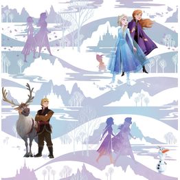 Lastenhuoneen tapetti Sandudd Frozen Scene 108238, violetti