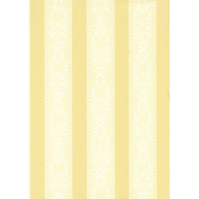 Tapetti Sandudd Isoäidin aikaan 4831-4, 0,53x10,05m, keltainen/valkoinen, non-woven