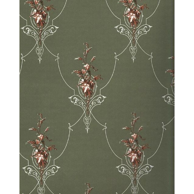 Tapetti Sandudd Isoäidin aikaan 4833-3, 0,53x10,05m, vihreä/ruskea, non-woven