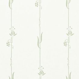 Tapetti Sandudd Isoäidin aikaan 4834-2, 0,46x10,05m, Art Deco, jugend, vaaleanvihreä, non-woven