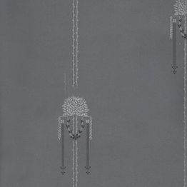 Tapetti Sandudd Isoäidin aikaan 4835-5, non-woven, Art Deco, tummanharmaa