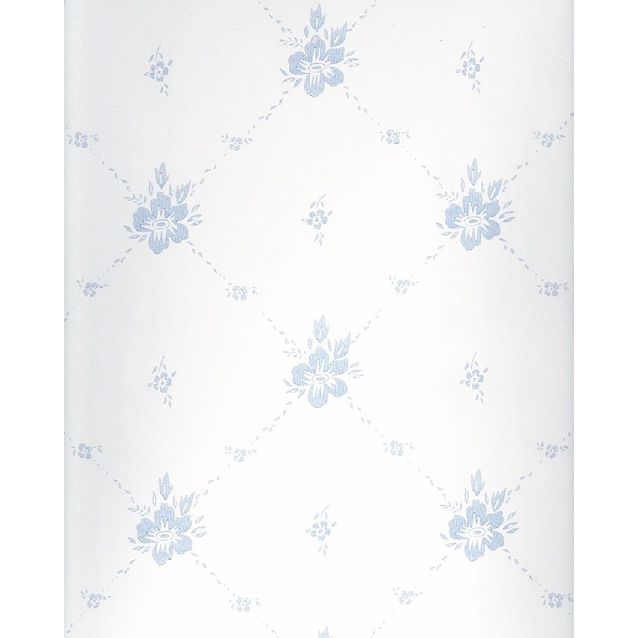 Tapetti Sandudd Isoäidin aikaan 4836-1, 0,53x10,05m, valkoinen/sininen, non-woven