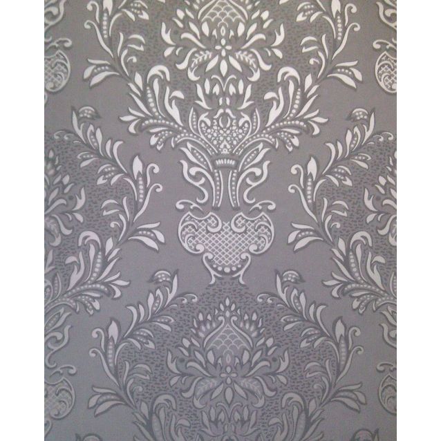 Tapetti Sandudd Isoäidin aikaan 4843-3, 0,53x10,05m, harmaa/hopea, non-woven