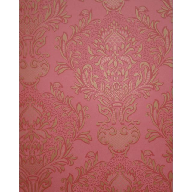 Tapetti Sandudd Isoäidin aikaan 4843-5, 0,53x10,05m, punainen/kulta, non-woven