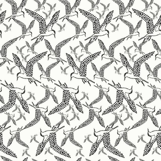 Tapetti Sandudd Ivana Helsinki 5246-5, 0,53x10,05m, valkoinen/musta, non-woven