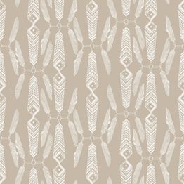 Tapetti Sandudd Ivana Helsinki Indian Summer 5248-2, non-woven, graafinen/geometrinen, vintage, vaaleanruskea/valkoinen