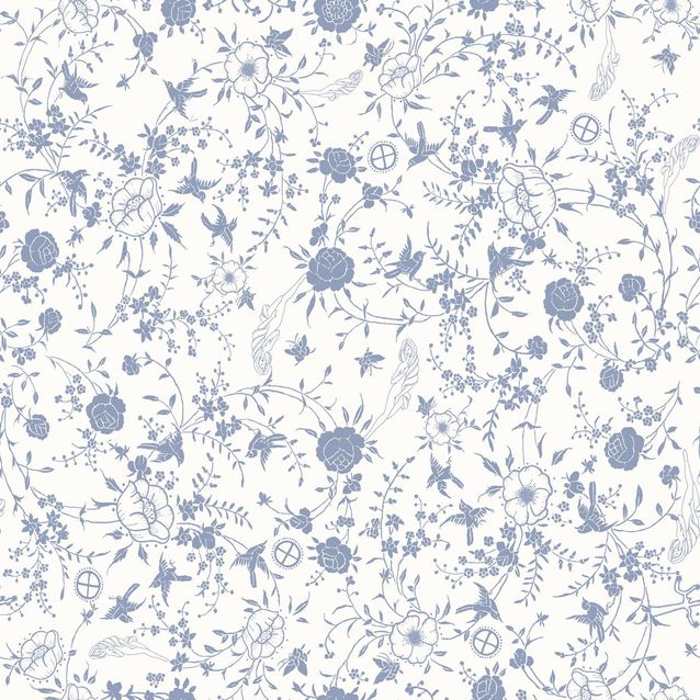 Tapetti Sandudd Ivana Helsinki 5249-1, 0,53x10,05m, valkoinen/sininen, non-woven