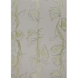 Tapetti Sandudd Jukka Rintala 5119-4, non-woven, romanttinen, valkoinen/vihreä