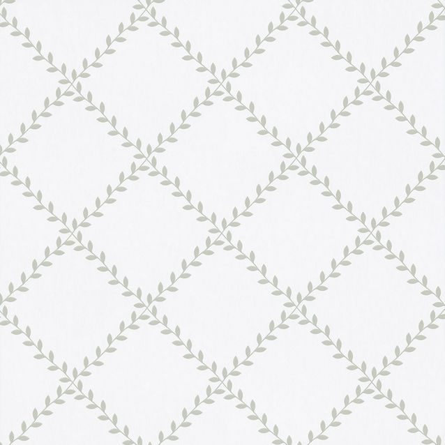 Tapetti Sandudd Metsäpolku 5256-4, 0,53x11,2m, valkoinen/vihreä, non-woven