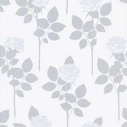 Tapetti Sandudd Metsäpolku 5260-1, 0,53x11,2m, non-woven, ruusu, romanttinen, valkoinen/harmaa