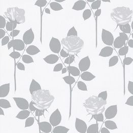 Tapetti Sandudd Metsäpolku 5260-2, 0,53x11,2m, non-woven, ruusu, romanttinen, valkoinen/harmaa