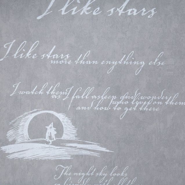 Lastenhuoneen tapetti Sandudd Moomin 5162-4, 0,53x11,2m, harmaa, non-woven