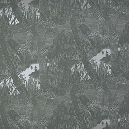 Tapetti Sandudd Moomin 5166-1, 0,53x11,2m, vihreä/hopea, non-woven.