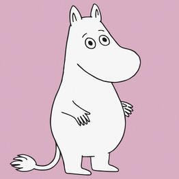 Lastenhuoneen tapetti Sandudd Moomin 5181-2, 0,53x11,2m, vaaleanpunainen, non-woven