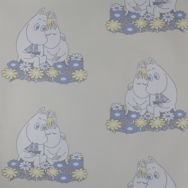 Lastenhuoneen tapetti Sandudd Muumi 4909-1, 0,53x11,2m, beige, non-woven