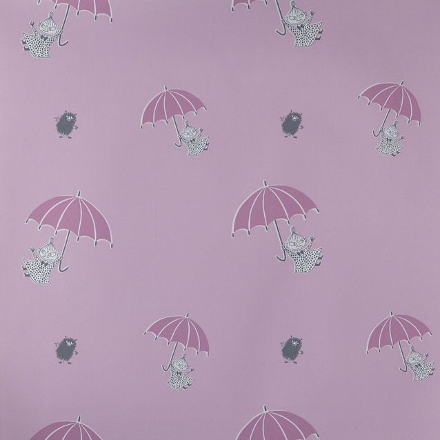 Lastenhuoneen tapetti Sandudd Muumi 4911-1, 0,53x11,2m, vaaleanpunainen/pinkki, non-woven